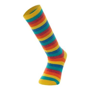 Imagem de Meia Cano Longo Bebê e Infantil Listrada - MASH, Amarelo medio, 28-33