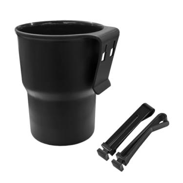 Imagem de Suporte de copo de carro para pendurar, organizador multifuncional com clipe de saída de ar, porta de janela automática para porta de janela para celular, caneta e garrafa de chave de café (preto)