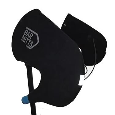 Imagem de Bar Mitts As luvas de guidão de bicicleta para estrada de clima frio servem para câmbios Shimano com cabos de câmbio roteados externamente, preto, médio