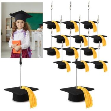 Imagem de EYNDYN 12 Peças Porta-Fotos Para Boné De Formatura Com Borla Amarela, Cartão Lugar Fotos Formatura, Exibição Em Massa Mesas, Centro Mesa, Festa 2025