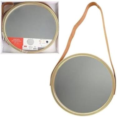 Imagem de Espelho Decorativo Pequeno Redondo 45cm Champagne