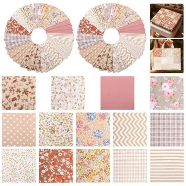 Imagem de 126 pacotes de berloques para acolchoamento, tecido de estampa floral de algodão macio e respirável, quadrado 12 x 12 cm, suprimentos de estofamento pré-cortados para costura, bricolage, patchwork