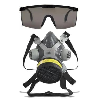 Imagem de Kit de Proteção Respiratória com Máscara, Óculos de Proteção com Regulagem e com CA