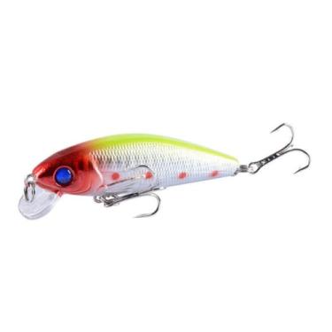 Imagem de Isca de Pesca Artificial em Plástico ABS, Design Realista com Pintura Metálica, 9.4cm, 8g, Branco com Vermelho e Amarelo, Não Enferruja