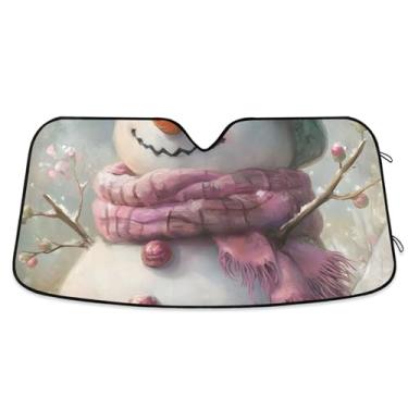 Imagem de Toldo de sol personalizado de rosas rosas rosa para para-brisa de carro bonito dobrável universal caminhão auto sombra de carro para para-brisa dianteiro S, 134,6 cm x 59,7 cm