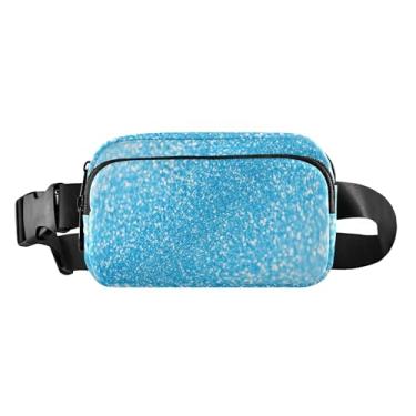 Imagem de Bolsa de cinto, azul-petróleo, glitter, moda, bolsa transversal, bolsa de cinto, impermeável, pochete, Glitter azul-petróleo, one size, Glitter azul-petróleo