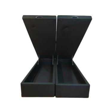 Imagem de Cama Queen Box Baú Bi-partida 79 Blindada - Linhão (Linhão - Preto Fosco)