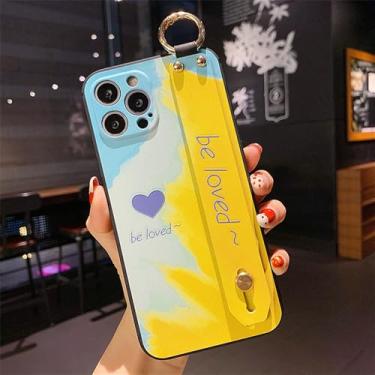 Imagem de Capa com alça de pulso em degradê para Samsung S25 S24 S23 S22 Plus Ultra S21 S20 FE, suporte para celular, capa de TPU macia, 617, para Galaxy S25 Ultra