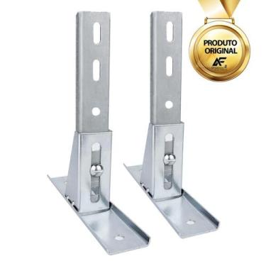 Imagem de Kit 2 Suporte Base Fixa Fixação Motor Portão Basculante 20cm - GERMAD