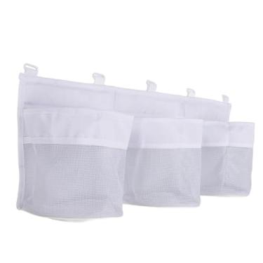 Imagem de ZJchao Organizador de Brinquedos de Banho, Armazenamento de Brinquedos de Banho, Organizador Multifuncional de de Banheira de Drenagem Rápida de 3 Grades para Banheiro