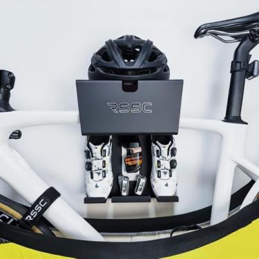 Imagem de Rsscsports Suporte de parede para bicicleta, suporte de bicicleta, presentes para ciclistas, armazenamento de bicicleta, ganchos de bicicleta para garagem, suporte de parede para garagem, com alça de