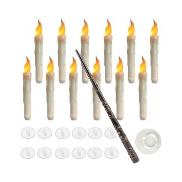 Imagem de Velas Flutuantes LED Controladas Remotamente Inspiradas Na Varinha De 