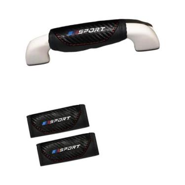 Imagem de Capa De Freio De Mão Para Carro Em Couro PU Fibra De Carbono Para Mulh