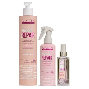 Imagem de Glatten Smooth & Repair Condicionador e Leave-in e Sérum