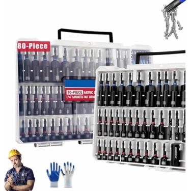 Imagem de Conjunto de chave de porca magnética de impacto, com adaptadores de soquete, ferramenta de suporte de broca para furadeira de impacto, soquetes universais, broca de chave de fenda magnética