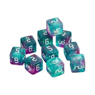 Imagem de Dado Poliedro D6 Colorido Com Glitter, Acrílico De 6 Lados Para RPG, E