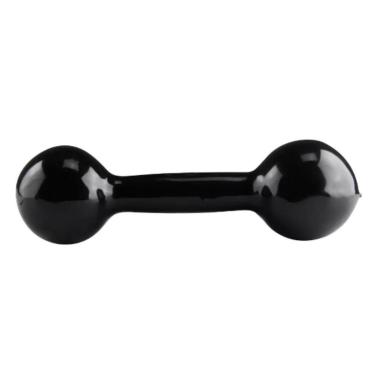 Imagem de Halter Peso Academia Musculação Emborrachado Preto Alux 4kg-Unissex