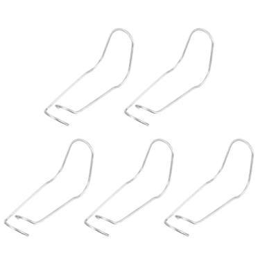 Imagem de Conector de gaiolas de plantas, 5 peças servem para tubo redondo de 32 mm a 32 mm OD, clipe de mola de arame para estufa de jardim doméstico (espessura de 3,3 mm, prata)