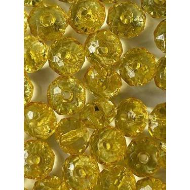 Imagem de Rondela Cristal Acrílico/ Amarelo Escuro Transparente 10mm aprox.2000 