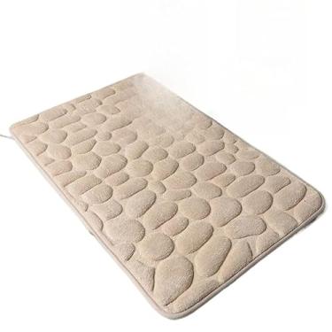 Imagem de KIT Tapete Paralelepípedos Soft para Banheiro, Sala e Quarto Diversas Cores Antiderrapante Super.(3 Peças,PARALELEPIPED BEGE)