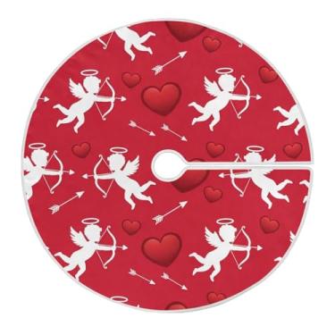 Imagem de ATTX Saia de árvore de anjo dos namorados 118 cm, decoração festiva de Natal para Dia dos Namorados e festas de ano novo #180