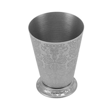 Imagem de Pissente Copo Mint Julep, Aço Inoxidável 12 Oz Estilo Vintage de Copo para Coquetel Com Acabamento Prata Elegante, para Moscow Mules, Gin Tônico, Rum, Cola ou Qualquer Coquetel (Totem Textura)