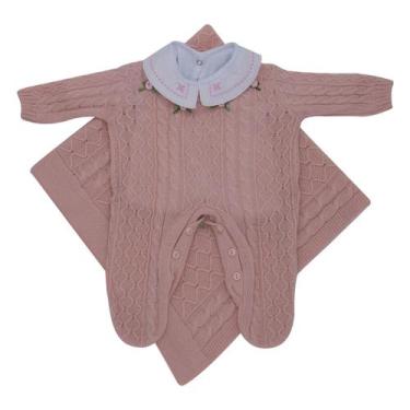 Imagem de Kit Maternidade Flowers e Body com Gola e Punho Bordado - Kowak, Rosa,