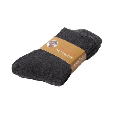 Imagem de Meias De Lã Merino Quentes Para O Inverno Femininas, Meias Térmicas Gr