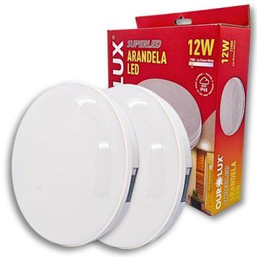 Imagem de Kit 2 Luminárias Superled Arandela 12W 2700K Branco Quente - Ourolux
