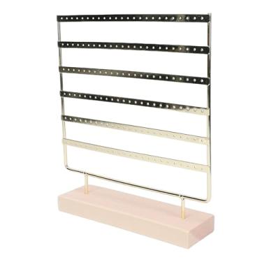 Imagem de Dpofirs Brinco Titular Organizador Estável Portátil Multi Camada Display para Colar Orelha Studs Ideal para Boutique Contadores Metal/madeira Maciça (Ouro 6 níveis)