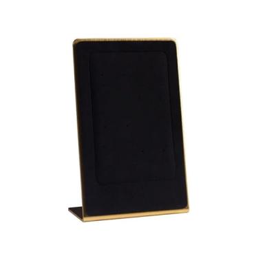 Imagem de Suporte de exibição de joias, suporte de exibição de colar, leve, luxuoso, brincos de veludo, rack simples e criativo, suporte organizador de joias (preto)