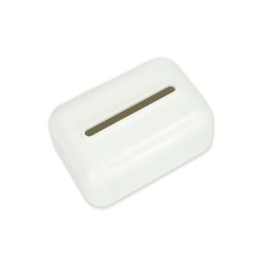 Imagem de Suporte de caixa de lenços dispensador de toalha de papel para casa, sala de estar, banheiro, mesa, caixa de lenços faciais, capa (branca)