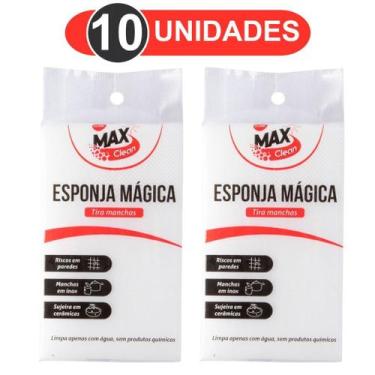 Imagem de Kit 10 Esponja Mágica Bucha Melamina Tira Mancha Limpa Tudo - Clink
