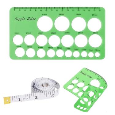 Imagem de Régua de Mamilo Ferramenta Medição Bico Bomba Silicone para Mães Novas com Macia 1 5M