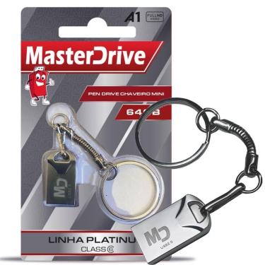 Imagem de Pen Drive Chaveiro Mini Linha Platinum 64Gb Masterdrive
