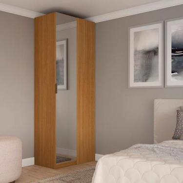 Imagem de Guarda-Roupa de Canto Reto Espelho 100% MDF Altezza - Belmax