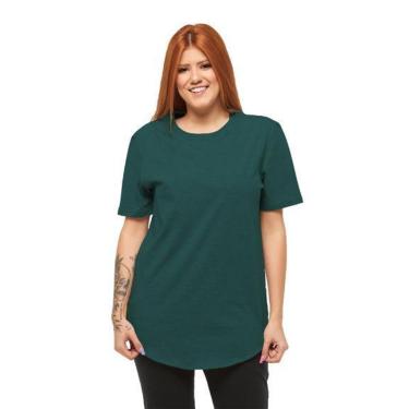 Imagem de Camiseta Long line Feminina Manga Curta C1-ROSAPINK-P-Masculino