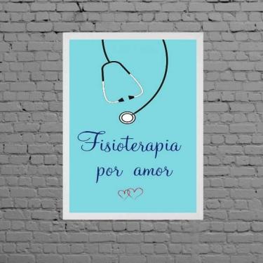 Imagem de Quadro Decorativo Enfermagem Por Amor 45X34Cm Moldura Branca