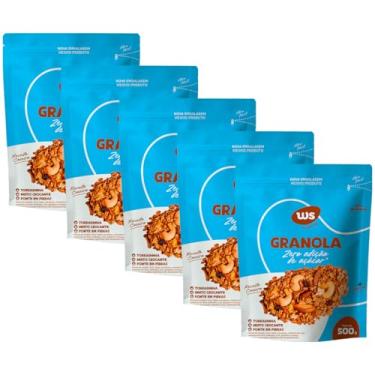 Imagem de Kit 5 Granola Sem Açúcar Ws Naturais 500g