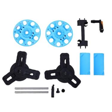 Imagem de Yosoo Mecanismo Resistente e Integrado, Suporte de Rack de Armazenamento de Carretel de Mangueira de 25M, Montado na Parede, para Irrigação de Lavagem de Carro Em Jardim Ao Ar Livre, (Preto e azul)