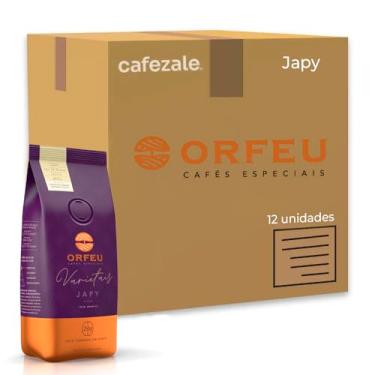 Imagem de Café em Grãos Premium Orfeu Japy Kit 12 Pacotes de 250g