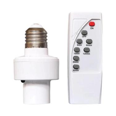 Imagem de Suporte De Lâmpada Inteligente Com Timer E27 60W Controle Remoto Sem F