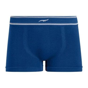 Imagem de Cueca Boxer Infantil Lisa sem Costura Azul Cobalto Zee Rucci, M