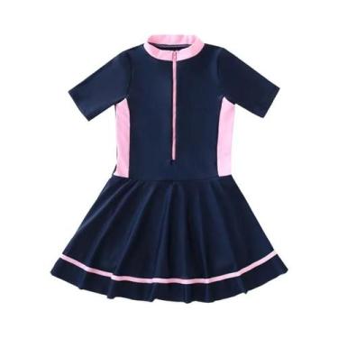 Imagem de Maiô Infantil Com Zíper E Estampa Floral Para Meninas - NONE, 5XL(140-