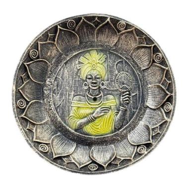 Imagem de Incensário Prato de Orixás 12 cm em Resina  Religiosos cor:OXUM - Bial