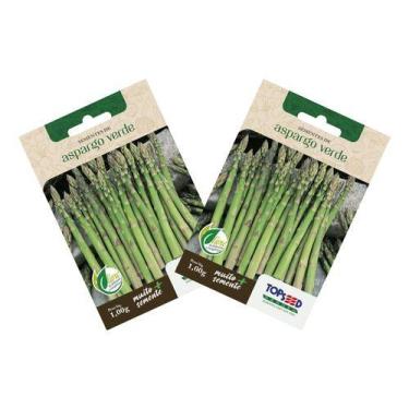 Imagem de 2x Sementes Aspargo Verde Topseed Alta Qualidade Germinação