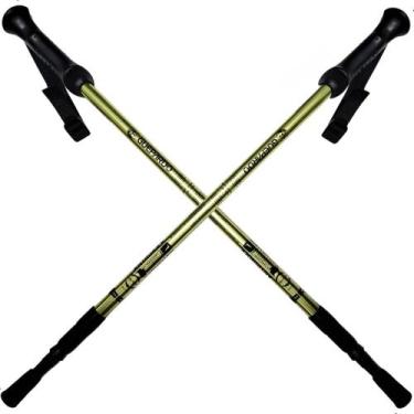 Imagem de Kit 2 Bastão Trekking Guepardo Alumínio Ajustável Proteção Antishock D