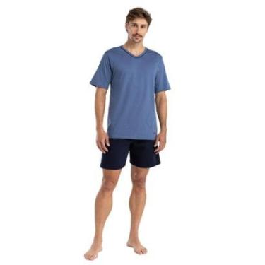 Imagem de Pijama Masculino Curto Mash Algodão Azul 811.51-Masculino