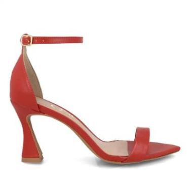 Imagem de Sandália OSC Salto Grosso Couro Feminina-Feminino