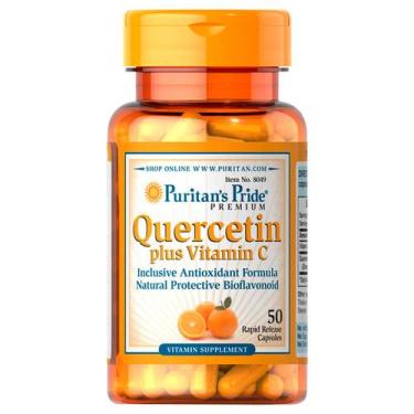 Imagem de Quercetin + Vitamina C 250 mg/700 mg 50 Caps Puritans Pride, Suplement